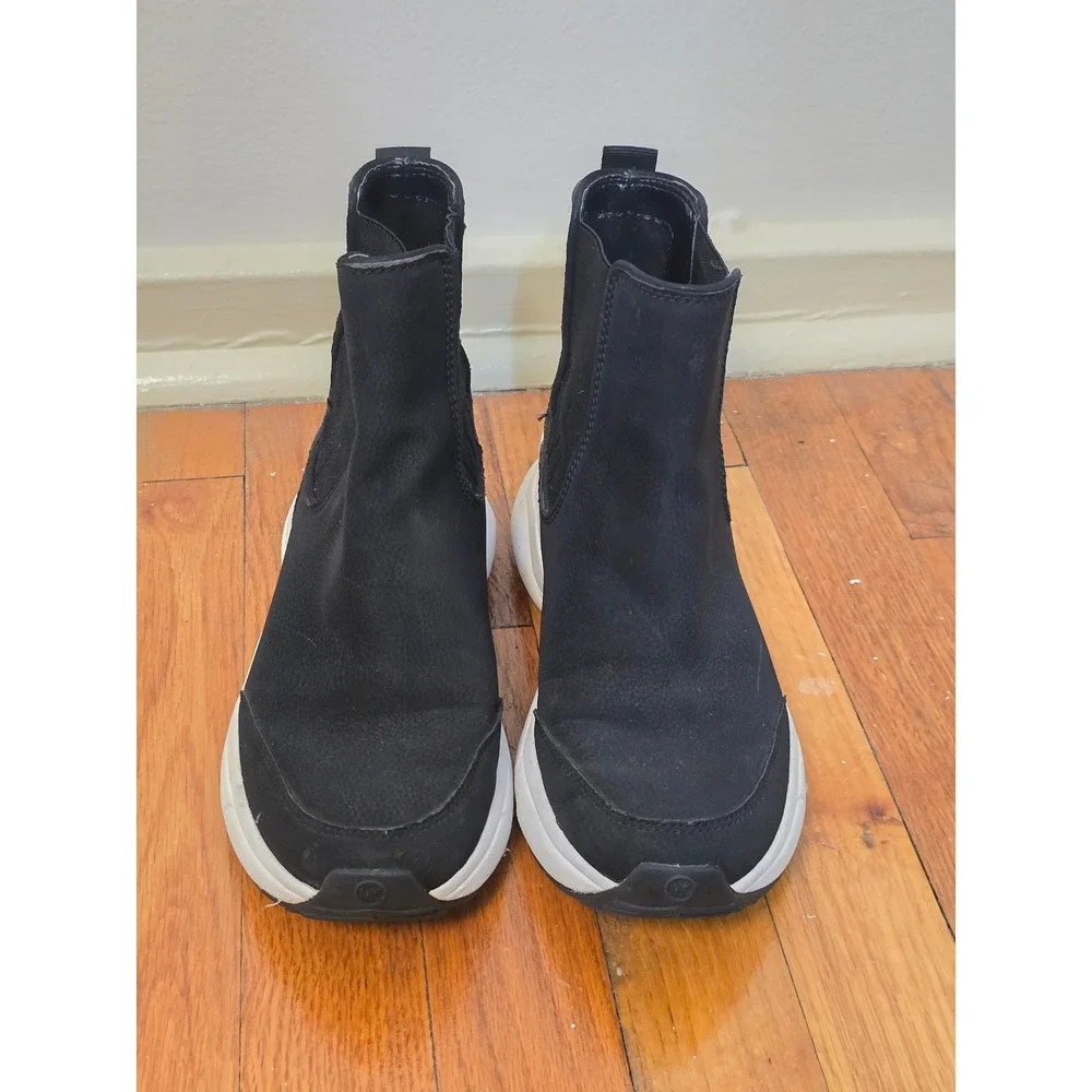 Michael Kors Skyler Boot Sneaker Womens 6 Black All Over Logo Black